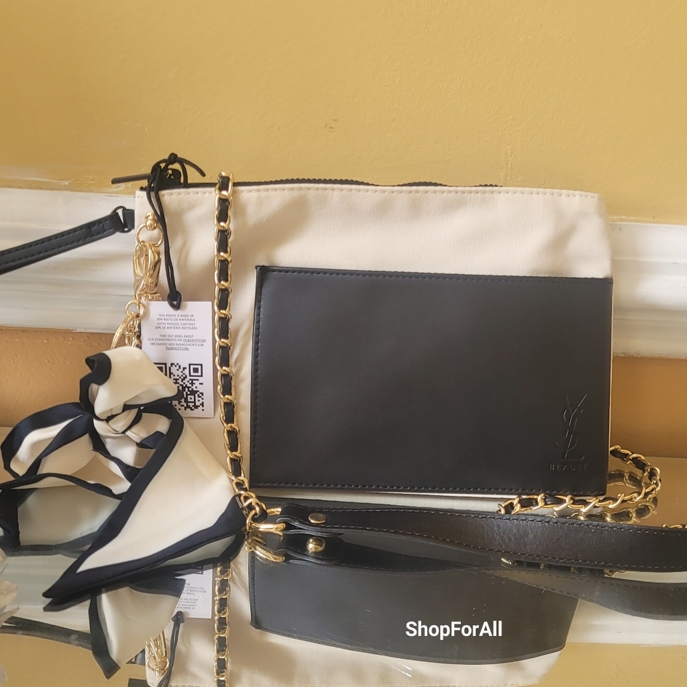 🥳🥳Host pick 💥💥🥳🥳Yves Saint Lauren pouch converted in to shoulder bag - Picture 1 of 16